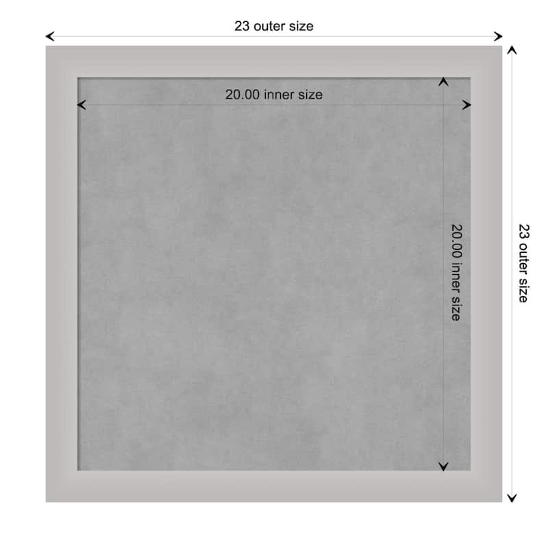 Amanti Art Low Luster Silver Framed Magnetic Board - Board Size 20x20