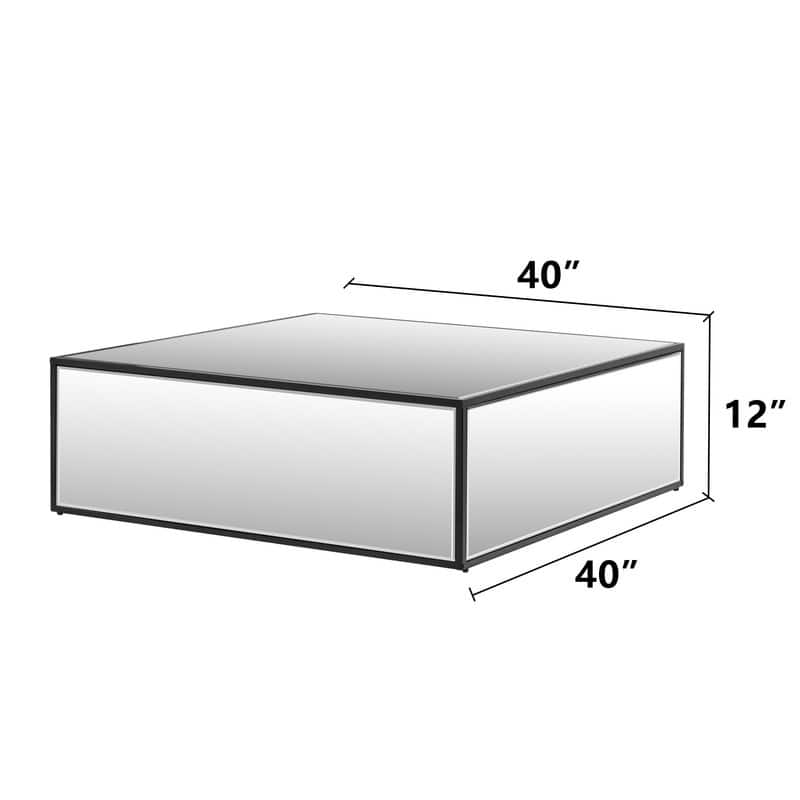 Modern Rectangular Mirrored Coffee Table