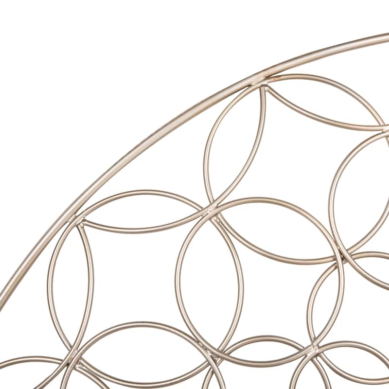 SAFAVIEH Elyssa 32-inch Champagne Round Mirror - 31.5" W x 2" L x 31.5" H - 32Wx2Dx32H