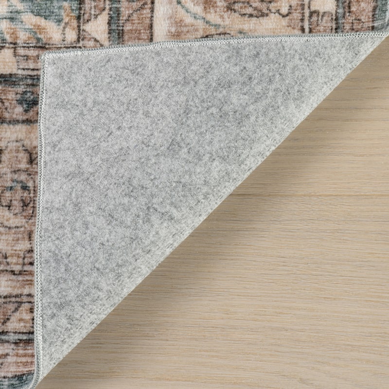 Nuloom Luned Bordered Traditional Washable Area Rug