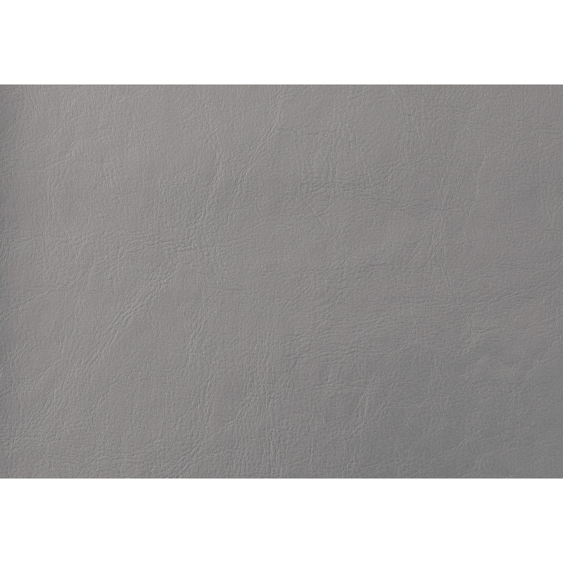 Grey Leather Look Twin Size Upholstered Platform Bed Frame