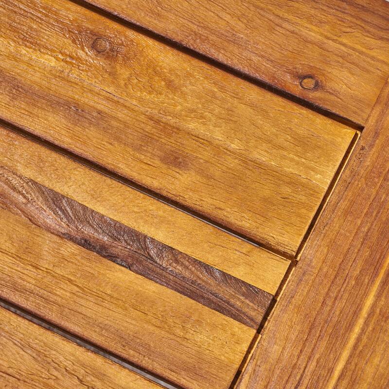 Coffee Table with Sliding Tabletop, Featuring sleek slat paneling