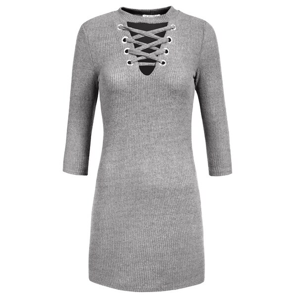 white fitted sweater dress