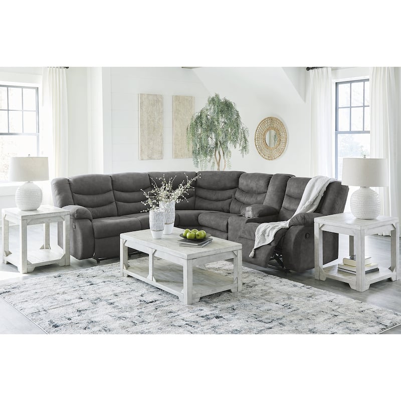 Signature Design by Ashley Partymate 2-Piece Reclining Sectional - 113"W x 99"D x 40"H