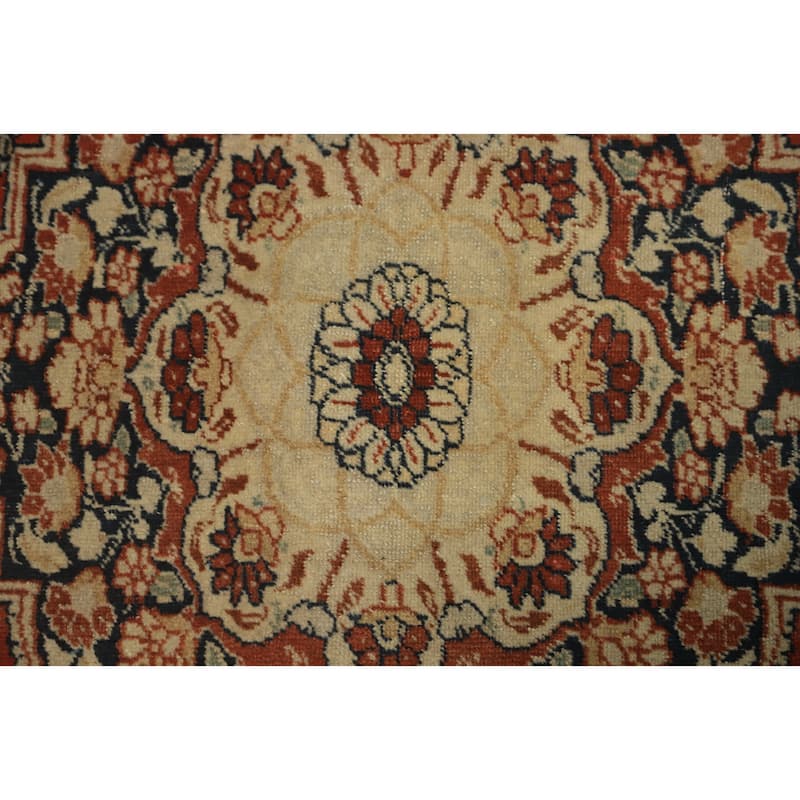 Hand Knotted Oriental 100% Wool Carpet Traditional Medallion Oranges & Rust Tabriz Area Rug - 5' 8'' X 3' 11''