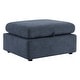preview thumbnail 31 of 179, Mia Oversized Modular Sectional Fabric Sofa Blue-Ottoman only