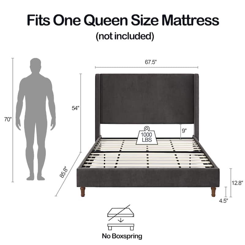 Harper Tall Headboard Upholstered Bed