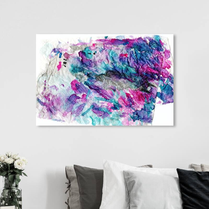 Wynwood Studio Canvas Abstract Walk in the Park Blue and Modern & Contemporary Wall Art Canvas Print - 36 x 54