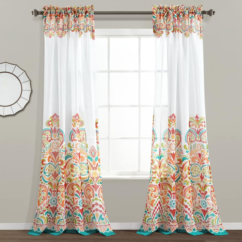 Lush Decor Clara Sheer Window Curtain Panel Pair - 84" x 38"