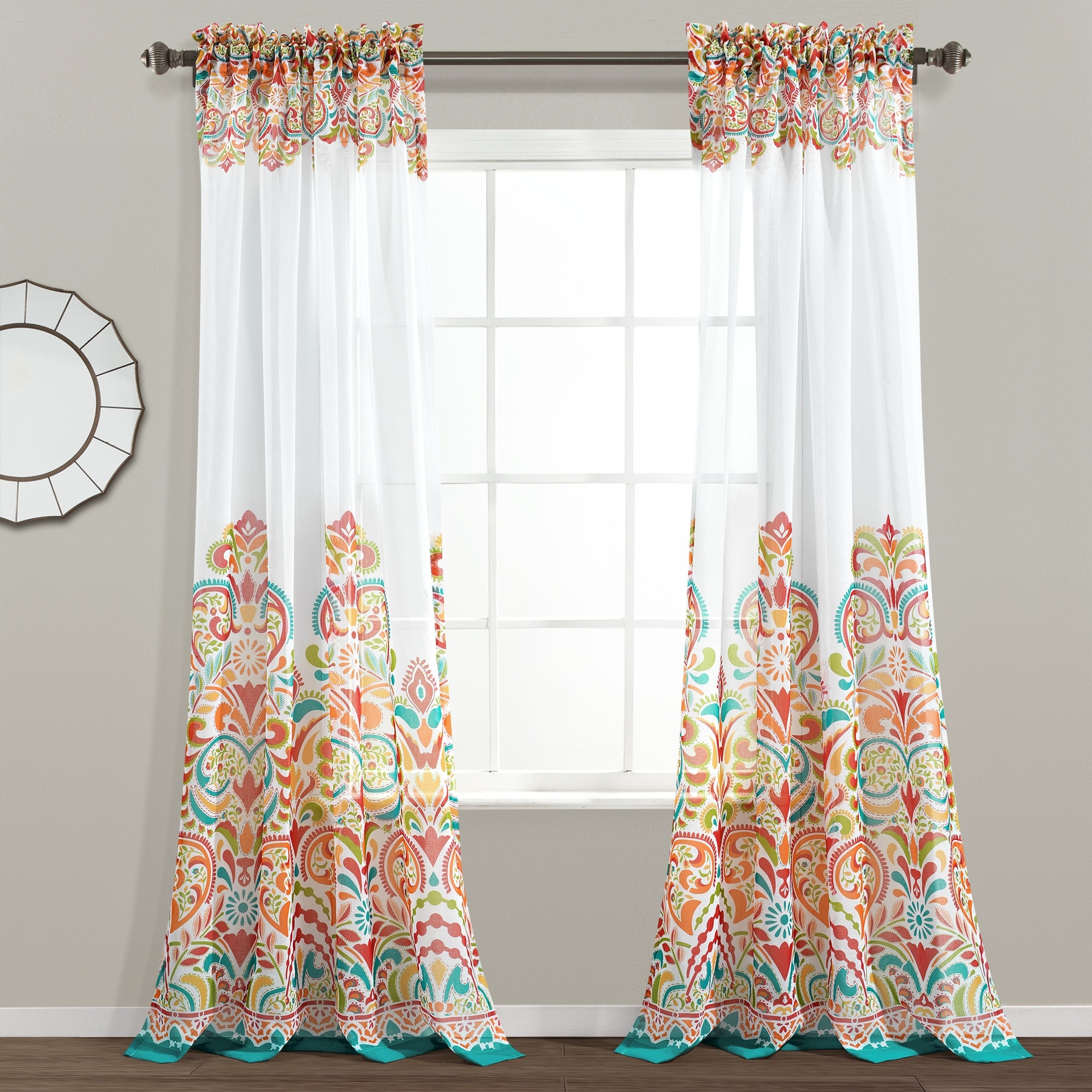 Lush Decor Clara Sheer Window Curtain Panel Pair - 84" x 38"