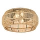 preview thumbnail 3 of 2, Golden Lighting 6076-FM NR Marlee 2 Light 14" Wide Flush Mount Drum