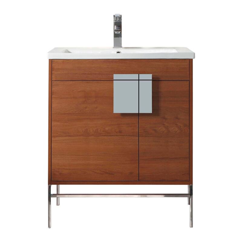 Modern Bathroom Vanity Set, Vireous China Sink Top 30"