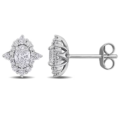 3/4ct TW Lab-Grown Diamond Stud Earrings in 14k White Gold