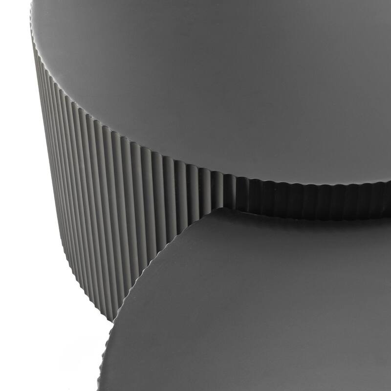Vertical Stripe Design Nesting Coffee Table Set for Living Room