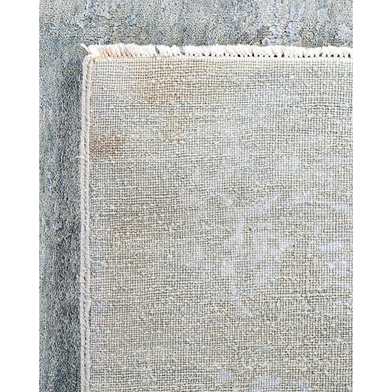 Ikat One-of-a-Kind Hand-Knotted Area Rug, Blue - 9' 3" x 11' 10"