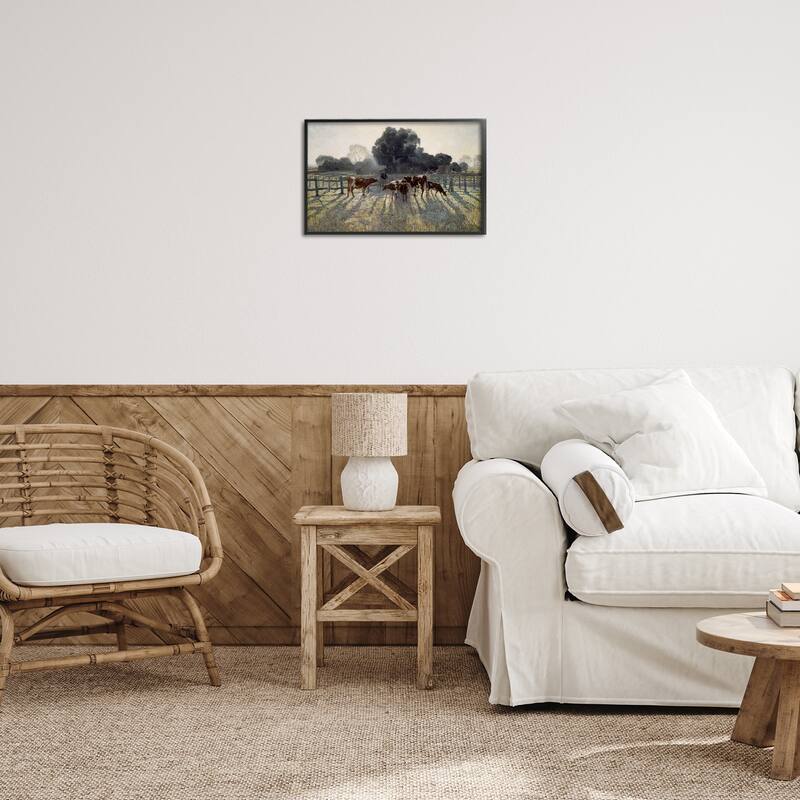 Stupell Elioth Gruner Morning Cows Framed Giclee Art Design By Arlington Prints