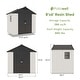 preview thumbnail 82 of 117, Patiowell 8' x 6' / 8' x 8' / 8' x 10 '/ 8' x 12' Plastic Outdoor Shed With Floor for Patio Furniture, Tools (Kick-It Shed)