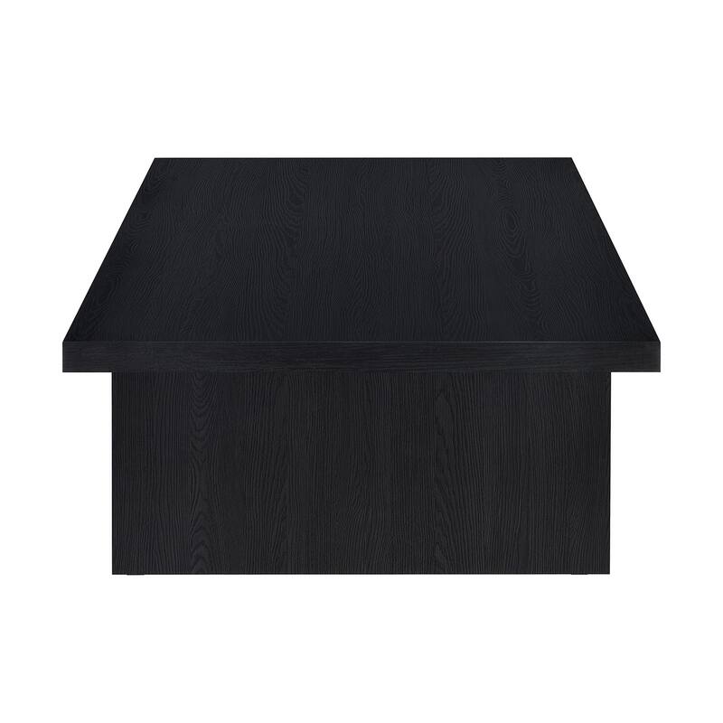 Rectangular Engineered Laminate Coffee Table in Black