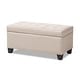 preview thumbnail 4 of 18, Contemporary Fabric Storage Ottoman by Baxton Studio Beige