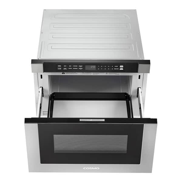 Cosmo 24 in. Builtin Microwave Drawer with Auto Presets in Stainless