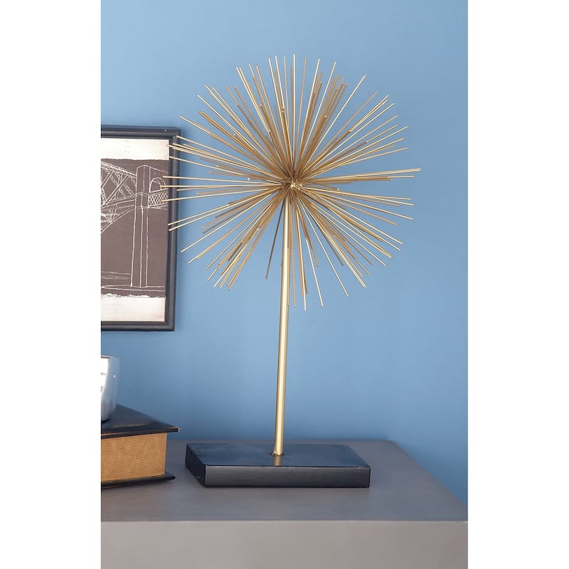 Metal Starburst Sculpture - Set of 3 Gold - CosmoLiving by Cosmopolitan - 6"W x 6"L x 11"H