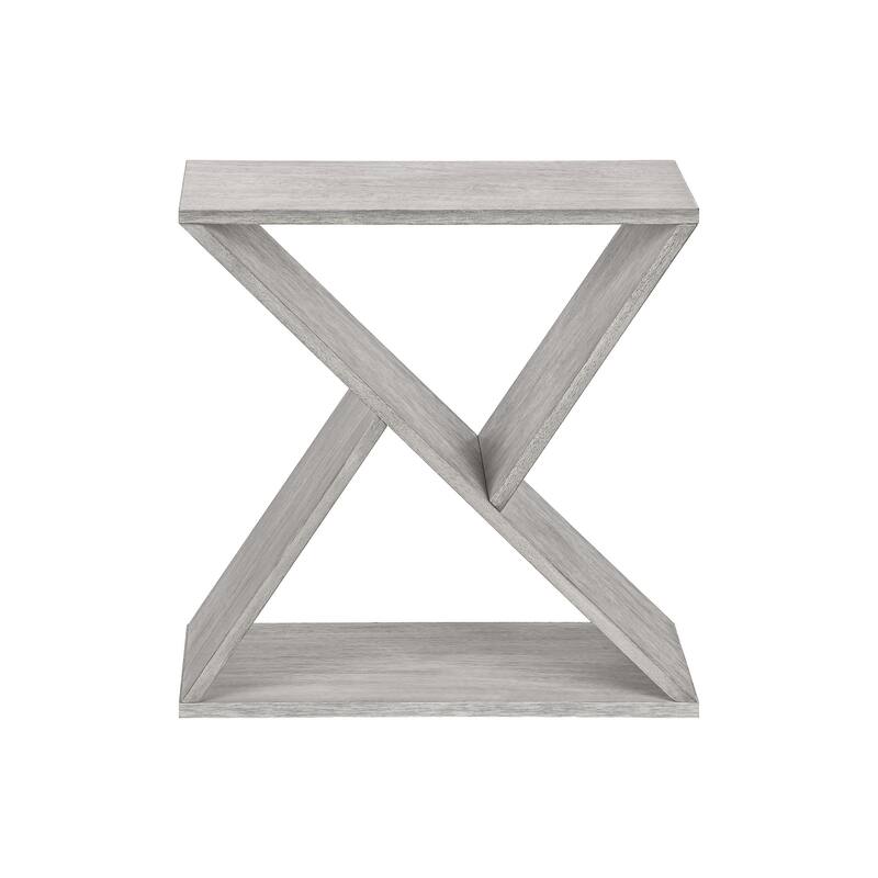 Accent Table, Side, End, Nightstand, Narrow, Small, Bedroom, Living Room, Lamp, Grey Veneer, Contemporary