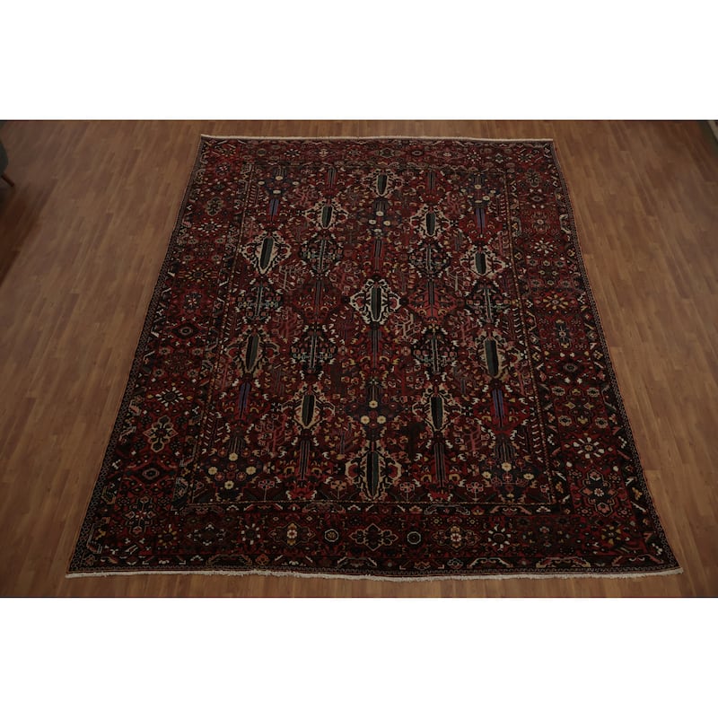 Hand Knotted Oriental 100% Wool Carpet Traditional Floral Red Bakhtiari Area Rug - 14' 5'' X 11' 5''