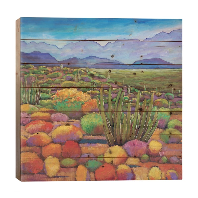 Organ Pipe Print On Wood by Johnathan Harris - Multi-Color - 26x26x1.5