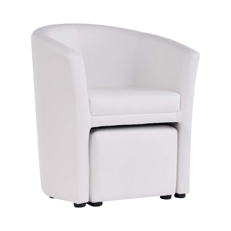 Carson Carrington Junkboda Accent Club Chair with Foot Stool