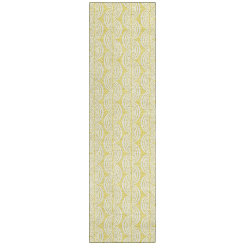 Machine Washable Indoor/ Outdoor Wavy Modern Chantille Rug