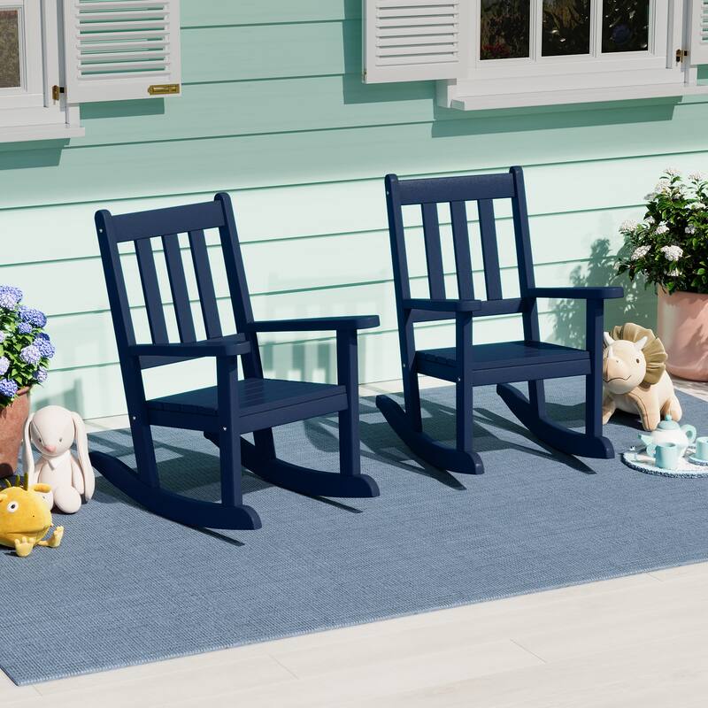 Laguna Kids Outdoor Poly Rocking Chair (Set of 2)