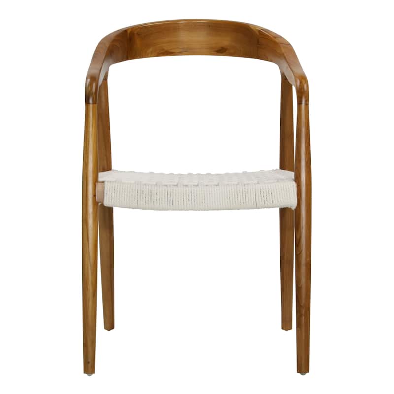 Elkhorn Teak Dining Chair, Natural Cream