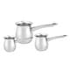 preview thumbnail 1 of 4, STP Goods Stainless Steel Mirror Polished Coffee Pot Cezve Set of 3 - Set of 3