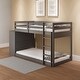 preview thumbnail 3 of 7, Twin over Twin Solid Wood Bunk Bed with Cabinet & Fence