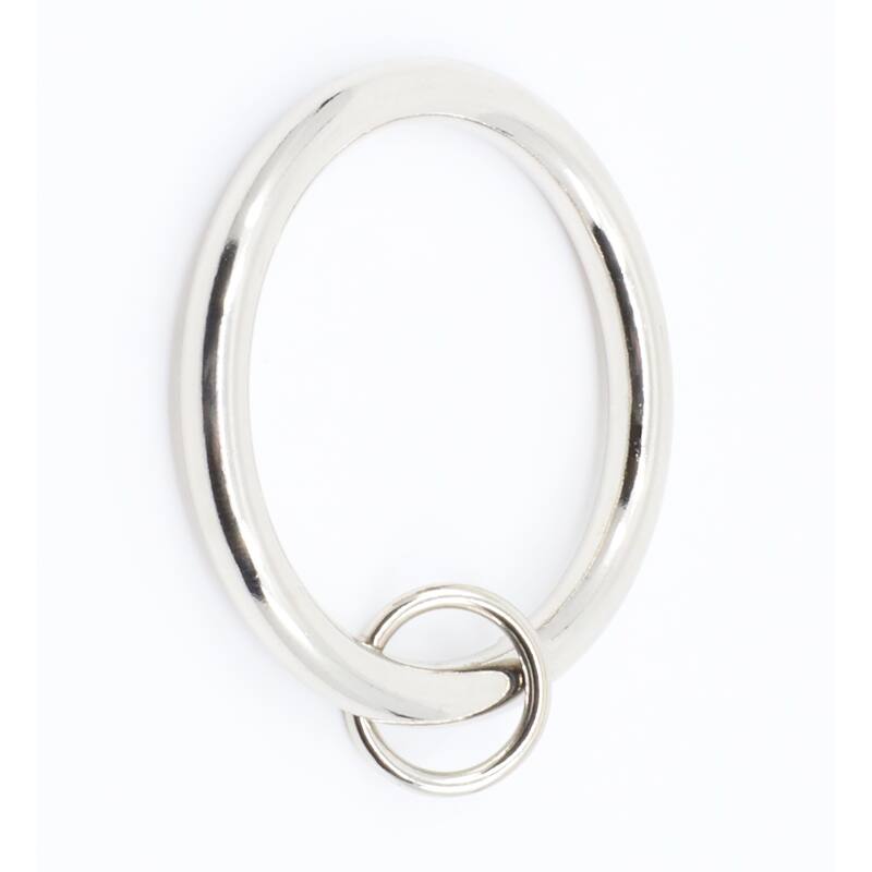 Meriville 1.5-Inch Inner Diameter Metal Curtain Rings with Eyelets