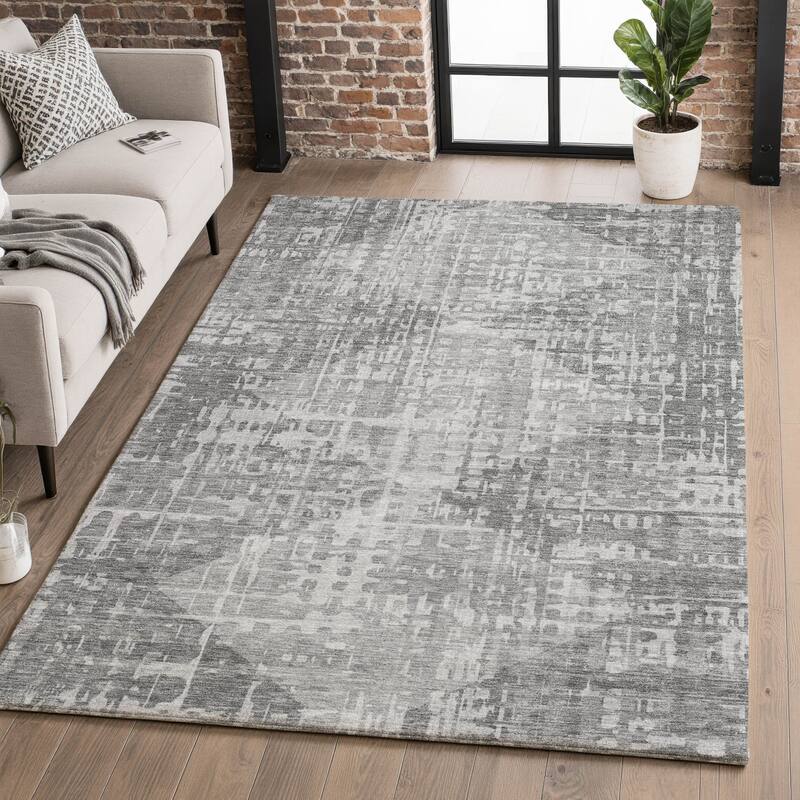 Premium Washable Super Soft Modern Diamonds Mayfield Rug - Gray - 3' x 5'