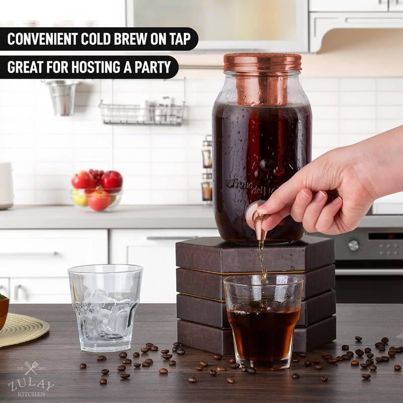1.5 Liter Cold Brew Coffee Maker with Stainless Steel Mesh Filter