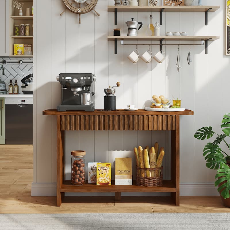 51.2" Entryway Console Table with Drawer Sofa Table with Storage Shelf - 51.2"L x 13.8"D/W x 31.5"H