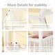preview thumbnail 5 of 25, Stylistic Elements Twin Size Floor Wooden Kids Bed with House Roof Frame and Safety Guardrails, White