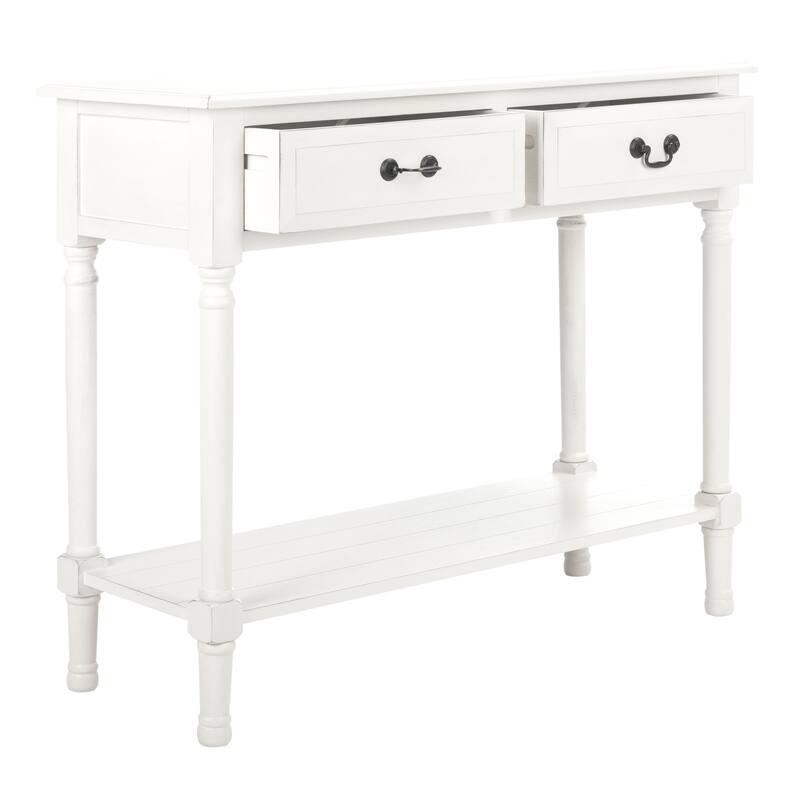 SAFAVIEH Justina 2-Drawer Console Table - 35.5" W x 13" L x 29.5" H - 36Wx13Dx30H