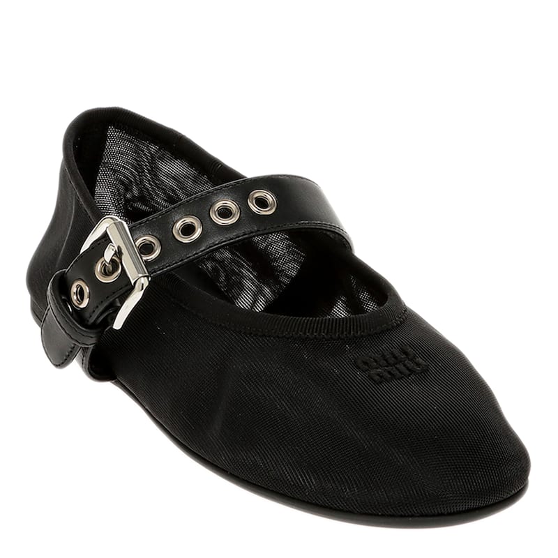 Miu Miu Mesh Fabric Ballerinas - 37 EU