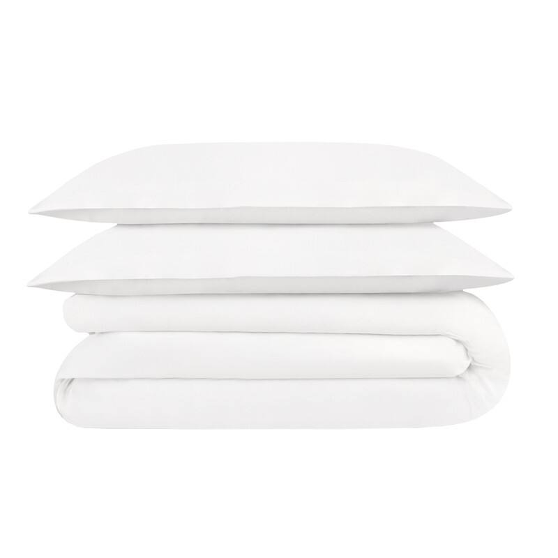 Delara Viscose Derived from Bamboo Duvet Cover Set, Ultra-Soft, Cooling & Breathable Luxury Bedding - White - Queen