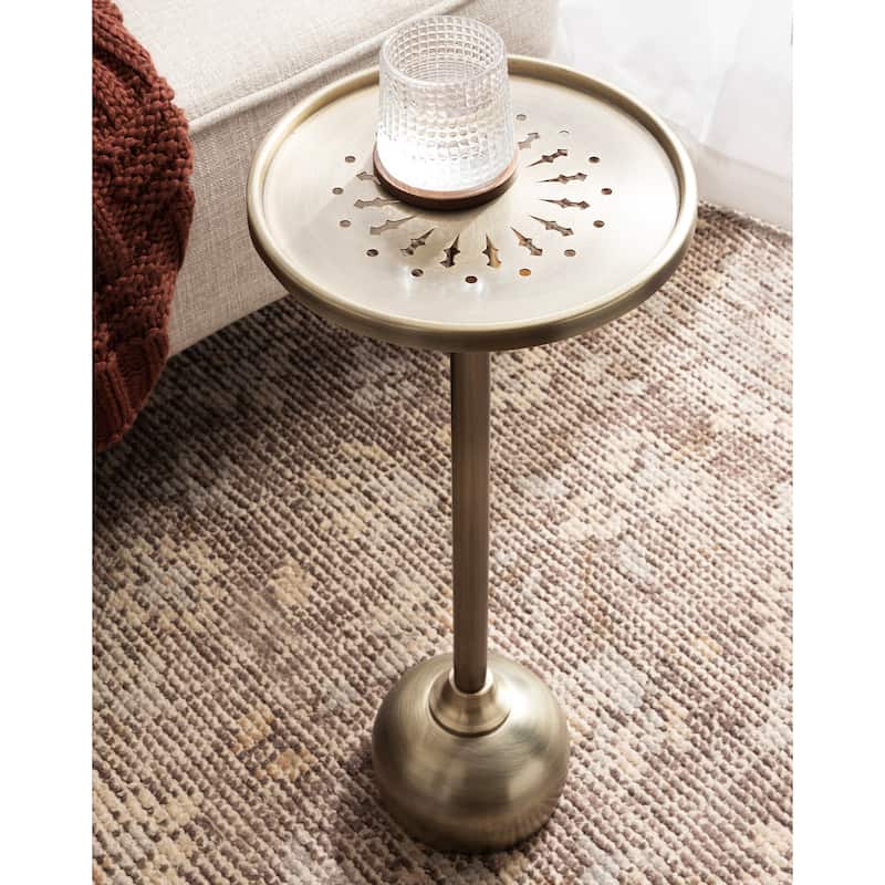 Kate and Laurel Miki Metal Drink Table - 10x10x23