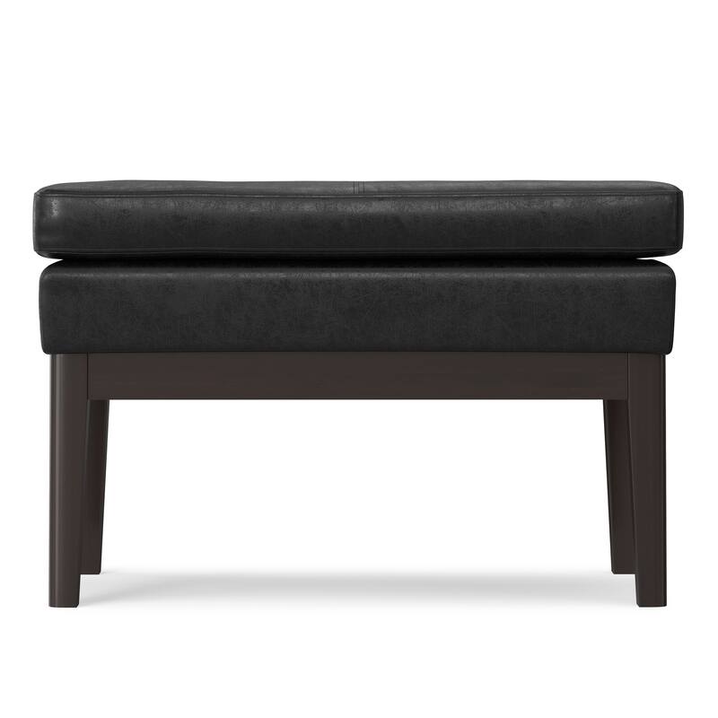 WYNDENHALL Bragg 27 inch Wide Mid Century Small Ottoman Bench
