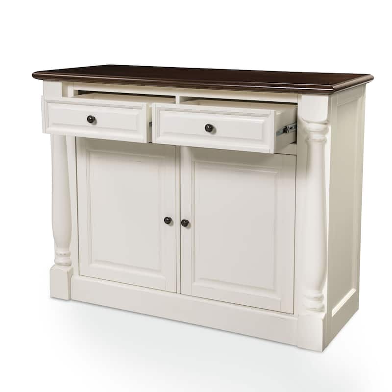 Crosley Shelby White Buffet - 47.75"L x 19"W x 36.25"H