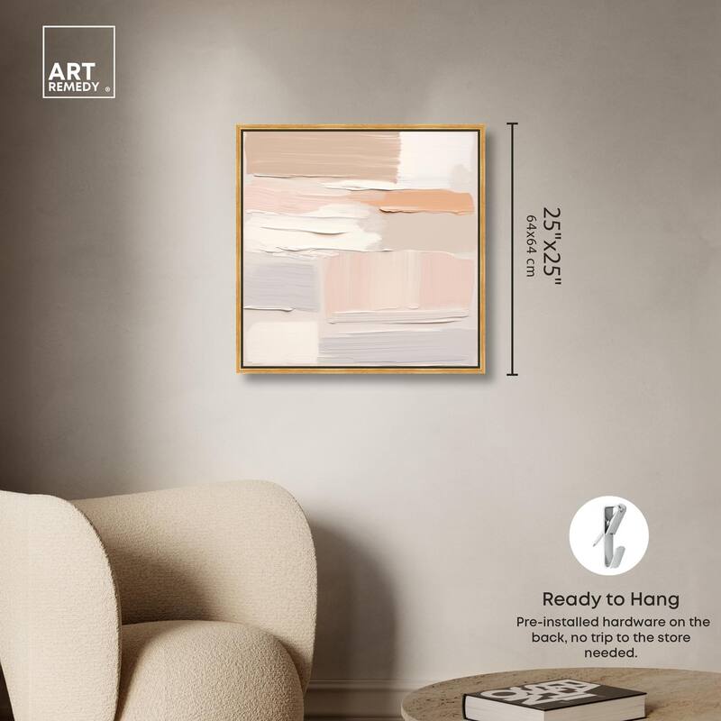 Roseate Cream Tones III Canvas by Art Remedy