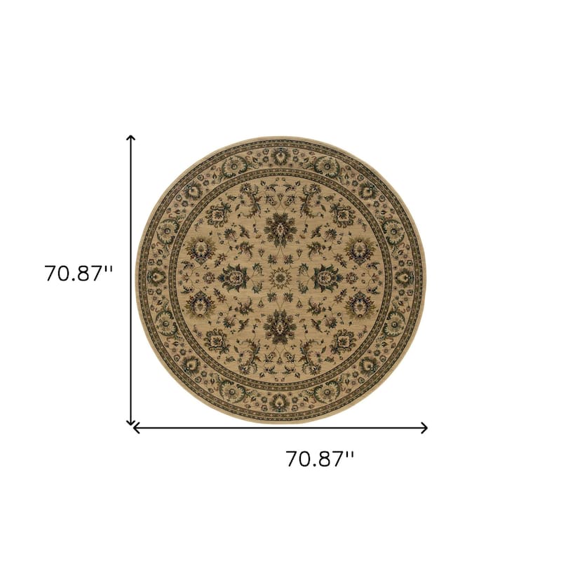 HomeRoots Oriental Traditional Square Area Rug