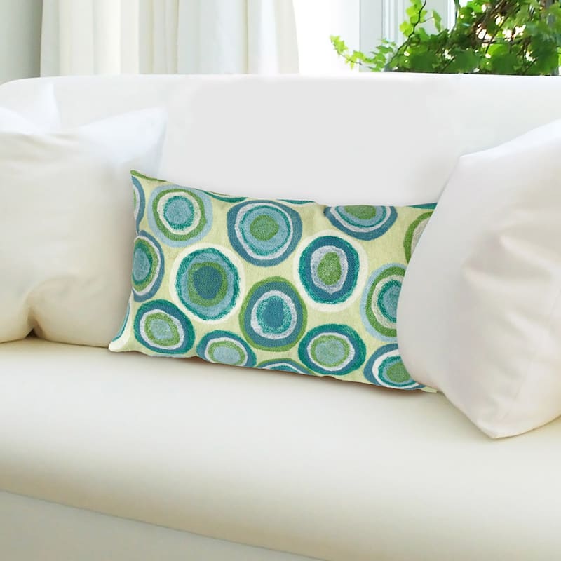 Liora Manne Visions II Puddle Dot Indoor/Outdoor Pillow Spa 12"X20"