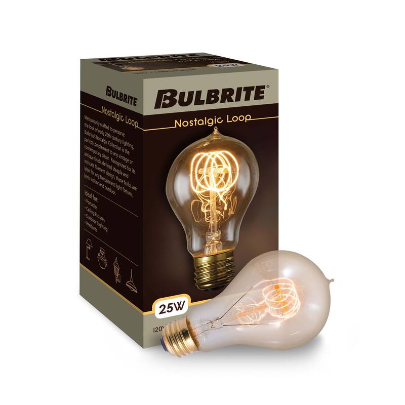 Bulbrite Pack of (4) Dimmable Antique Nostalgic Filament Incandescent Bulb