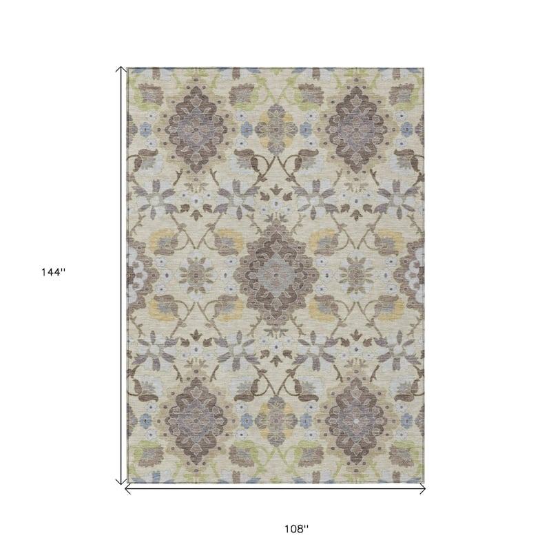HomeRoots Oriental Traditional Rectangle Outdoor Rug